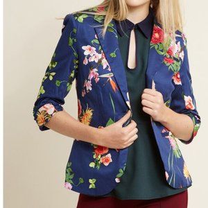 Modcloth Fab Floral Designer Blazer